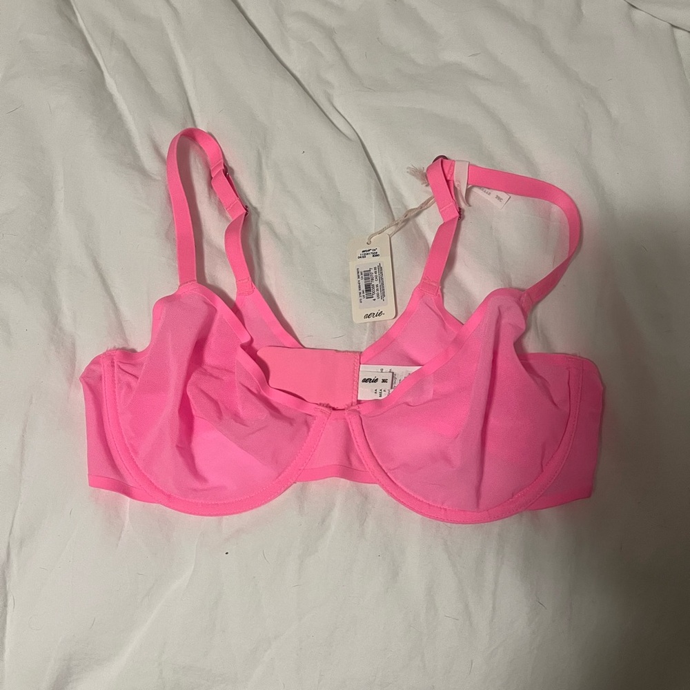 Aerie Pink Underwire mesh Bra